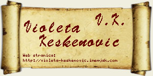 Violeta Keskenović vizit kartica